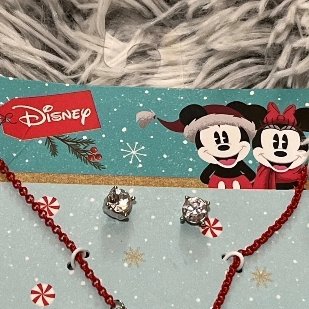 Mickey Santa Christmas Necklace and Earrings set - Picture 4 of 4